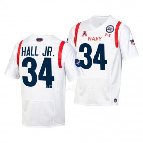 Navy Midshipmen 2022 Special Games Anton Hall Jr. #34 White Men's Replica Jersey