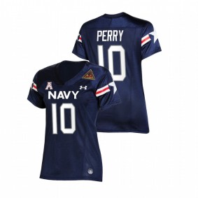 Navy Midshipmen #10 Malcolm Perry Fly Navy Women Navy Jersey NFL Alumni