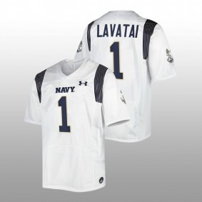 Navy Midshipmen Tai Lavatai #1 Limited Jersey Navy Premier Football