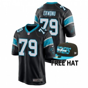 Carolina Panthers Ikem Ekwonu 2022 NFL Draft Black Men Game Jersey #79