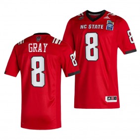 NC State Wolfpack 2023 Pop-Tarts Bowl Julian Gray #8 Red Men's Football Jersey