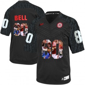 Nebraska Cornhuskers #80 Kenny Bell Black Printing Player Portrait NCAA Football Premier Jersey