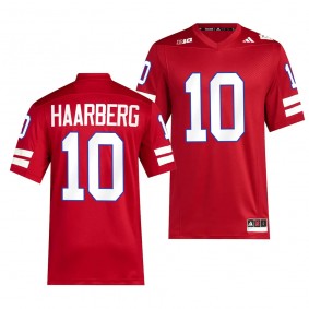 Nebraska Cornhuskers Memorial Stadium 100th Anniversary Heinrich Haarberg #10 Scarlet Men's Premier Football Jersey