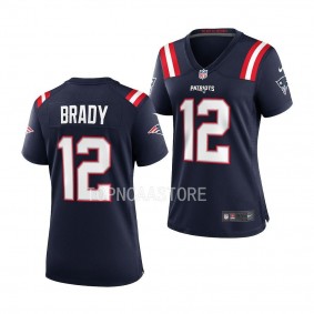 Tom Brady New England Patriots Retired Player Jersey Women Navy #12 Female Uniform