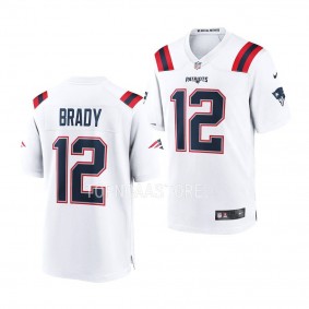 Tom Brady New England Patriots Retired Player #12 Jersey Men's White Uniform