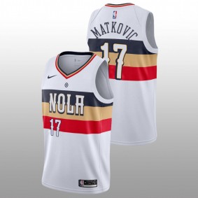 2022 NBA Draft Karlo Matkovic Pelicans #17 Navy Icon Edition Jersey