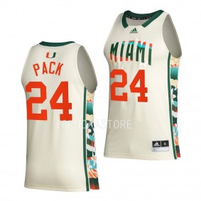 Nijel Pack Miami Hurricanes #24 White BHE basketball Jersey Honoring Black Excellence