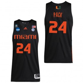 Nijel Pack Miami Hurricanes Black College Men's Basketball Final Four Jersey