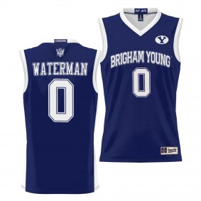 Noah Waterman BYU Cougars #0 Navy NIL Basketball Jersey Unisex Lightweight