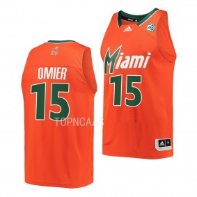 Norchad Omier #15 Miami Hurricanes Reverse Retro Jersey Orange