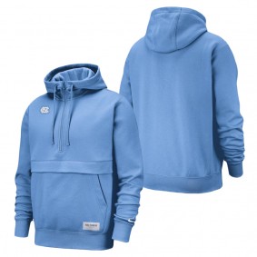 North Carolina Tar Heels Nike Club Half-Zip Hoodie Carolina Blue