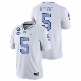 North Carolina Tar Heels Jahvaree Ritzie #5 Football Replica Jersey White Game