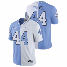 North Carolina Tar Heels Jeremiah Gemmel #44 Game Jersey White Blue Split Edition