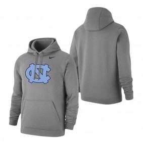 North Carolina Tar Heels Nike Logo Club Pullover Hoodie Heather Gray