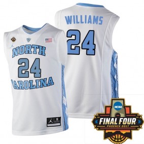 North Carolina Tar Heels #24 Kenny Williams White NCAA 2017 Basketball National Champions Jersey