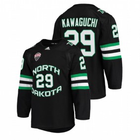 Jordan Kawaguchi North Dakota Fighting Hawks Black Alumni College Hockey Jersey #29