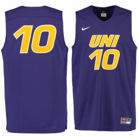 Male Northern Iowa Panthers #10 Purple Basketball Jersey