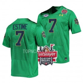 Notre Dame Fighting Irish 2022 Gator Bowl Audric Estime Green Limited Football Jersey