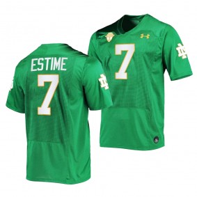 Audric Estime Notre Dame Fighting Irish College Football Kelly Green Men 7 Jersey 2023