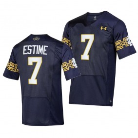 Notre Dame Fighting Irish 2023 Aer Lingus College Football Classic Audric Estime #7 Navy Men's Replica Jersey