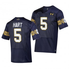 Notre Dame Fighting Irish 2023 Aer Lingus College Football Classic Cam Hart #5 Navy Men's Replica Jersey