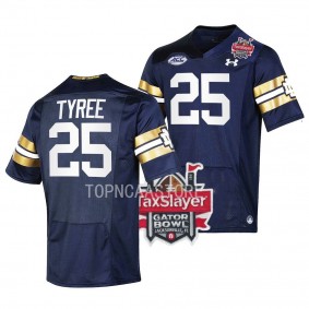 Chris Tyree 2022 Gator Bowl Navy Premier Football Jersey