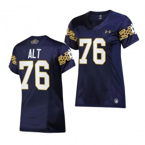 Joe Alt Notre Dame Fighting Irish 2023 Aer Lingus College Football Classic Jersey Women Navy #76 Replica Female Uniform