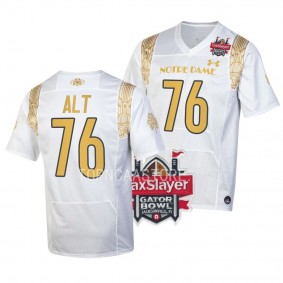 Joe Alt Notre Dame Fighting Irish 2022 Gator Bowl White Shamrock Series Jersey