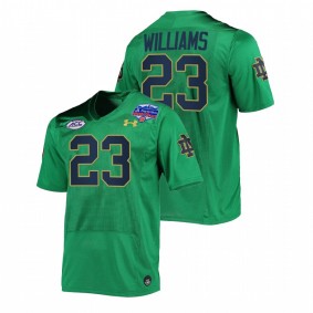 Notre Dame Fighting Irish Kyren Williams #23 Shamrock Series Jersey Green 2022 Fiesta Bowl