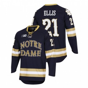 Max Ellis Notre Dame Fighting Irish 2022 NCAA Regional Finals Navy Hockey Jersey #21