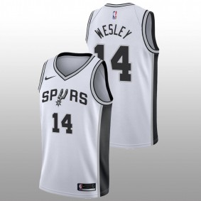 2022 NBA Draft Blake Wesley Spurs #14 White Association Edition Jersey Notre Dame