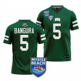 Ohio Bobcats #5 Sieh Bangura 2023 Myrtle Beach Bowl Green Jersey Men's