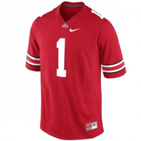 Male Ohio State Buckeyes #1 Dontre Wilson Red Football Jersey