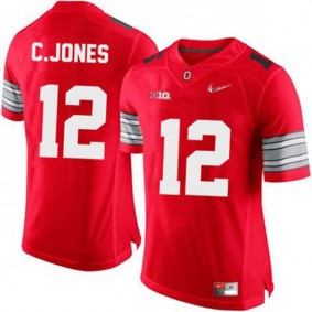 Male Ohio State Buckeyes #12 Cardale Jones Red Football Jersey