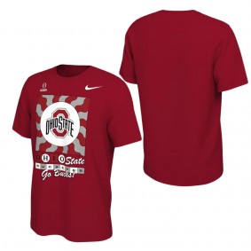 Ohio State Buckeyes 2022 College Football Playoff Media Night T-Shirt Scarlet