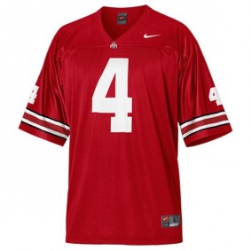 Male Ohio State Buckeyes #4 Kirk Herbstreit Red Football Jersey