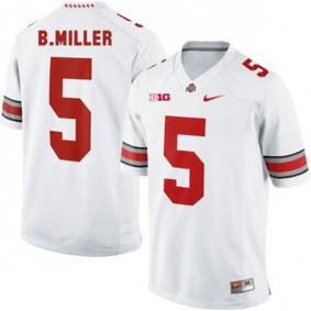 Youth Ohio State Buckeyes #5 Braxton Miller White Football Jersey