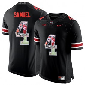 Ohio State Buckeyes Curtis Samuel #4 Blackout With Portrait Print College Football Jersey