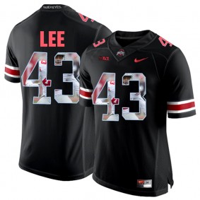 Ohio State Buckeyes Darron Lee #43 Blackout With Portrait Print College Football Jersey