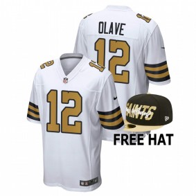 New Orleans Saints Chris Olave 2022 NFL Draft White Men Alternate Jersey #12