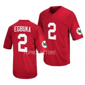 Emeka Egbuka Ohio State Buckeyes Scarlet Retro Football Replica Jersey