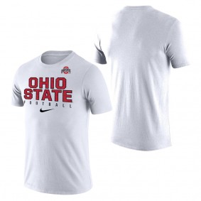 Ohio State Buckeyes Football Practice Legend Performance T-Shirt White