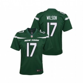 New York Jets Garrett Wilson 2022 NFL Draft Green Youth Game Jersey #17