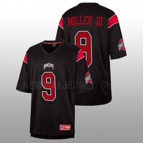 Ohio State Buckeyes #9 Jack Miller III Fashion Men Black Jersey Replica