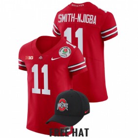 Ohio State Buckeyes Jaxon Smith-Njigba #11 Color Rush Jersey Scarlet 2022 Rose Bowl