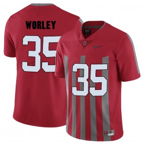 Ohio State Buckeyes #35 Red College Football Elite Chris Worley Jersey