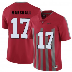 Ohio State Buckeyes #17 Red College Football Elite Jalin Marshall Jersey