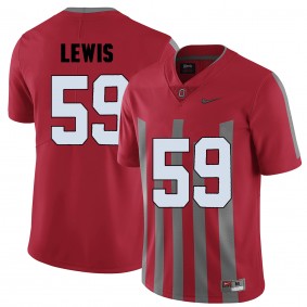 Ohio State Buckeyes #59 Red College Football Elite Tyquan Lewis Jersey