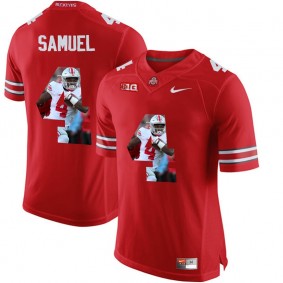 Ohio State Buckeyes Curtis Samuel #4 Scarlet With Portrait Print College Football Jersey