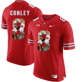 Ohio State Buckeyes Gareon Conley #8 Scarlet With Portrait Print College Football Jersey